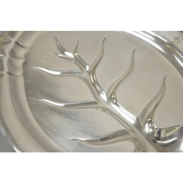 Reed & Barton Mid 20th Century Reed & Barton Chesterfield Silver Plated Meat Cutlery Serving Platter Tray For Sale - Image 4 of 11