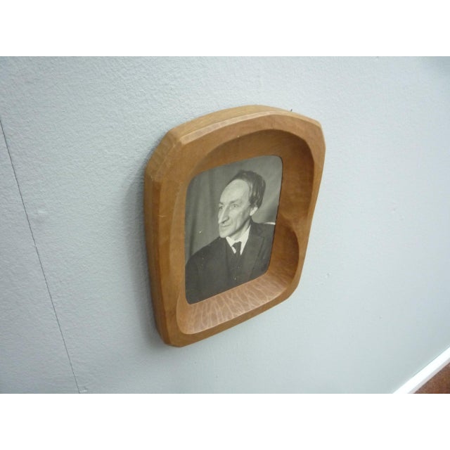 Solid anthroposophical picture frame from the late 20s. Carved from one piece. Signed with Fritz Schuy. from first owner....