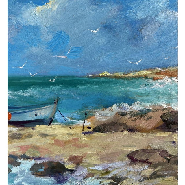 Sky Blue Oil Painting Freedom Over the Sea Yuriy Suprunchuk For Sale - Image 8 of 10