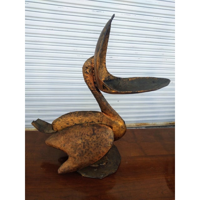 Mid 20th Century Gilted Brutalist Pelican Ashtray For Sale - Image 4 of 5