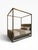 Frank Roop Queen Canopy Bed in Olive Green Leather and Alcantara With Nailhead Detail For Sale - Image 9 of 9