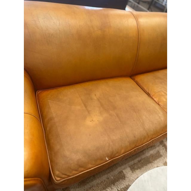 Ralph Lauren Style Leather Sofa For Sale - Image 9 of 15