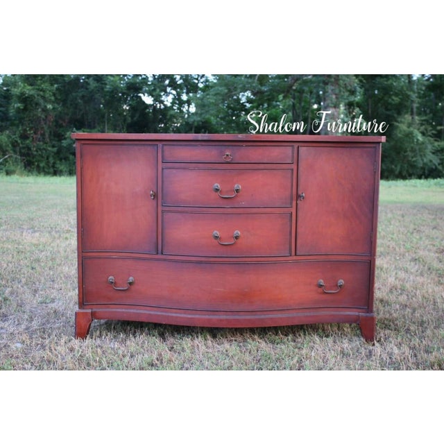 1940s Morganton Mahogany Buffet Server Table Circa 1940's For Sale - Image 5 of 5