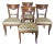 French Walnut Dining Chairs With Fan Backs -Set of 4 For Sale