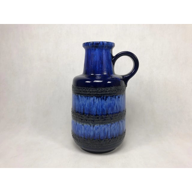Vintage No. 408-40 Blue Fat Lava Floor Vase from Scheurich, 1960s, in Flawless conditions. Designed 1960 to 1969 This...