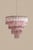 DUTIES FREE Pink Murano Glass Chandelier | 78 Tubes, 4-Tier | Murano Shutters - Glass: Mouth-blown Murano glass...