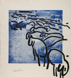 Sheep Portfolio 2, Menashe Kadishman Screen Print