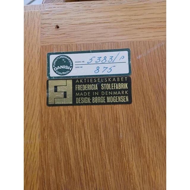 Oak Model 5383 Coffee Folding Table by Børge Mogensen, 1960s For Sale - Image 14 of 15