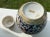 Mid Century Blue and Gold Porcelain Lidded Jar For Sale - Image 11 of 11