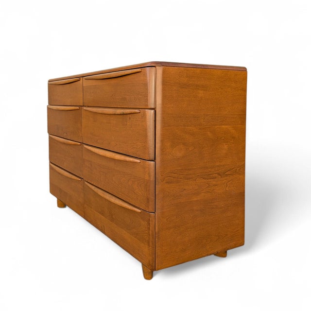 Mid 20th Century Heywood-Wakefield Mid-Century Modern 8-Drawer Lowboy Dresser For Sale - Image 10 of 18
