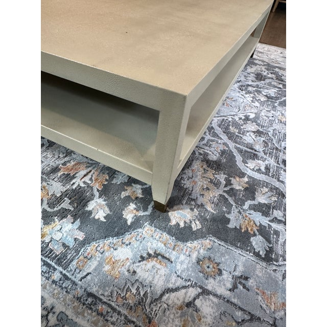 Restoration Hardware Graydon Shagreen Coffee Table Chairish