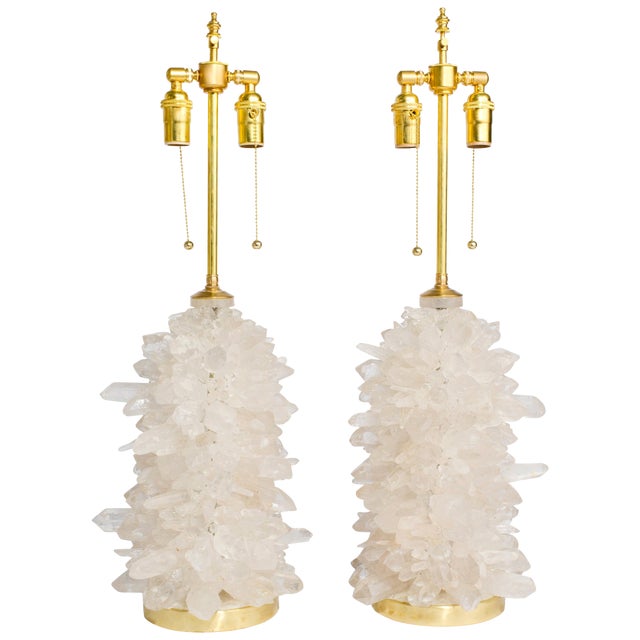 Rock Crystal Cluster Quartz Lamps For Sale