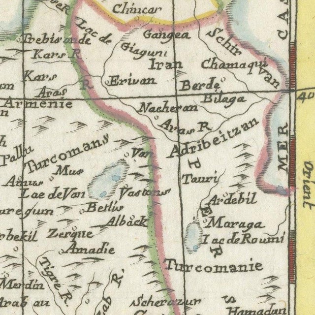 Antique Map of Turkey in Asia, Armenia and Mesopotamia, 1760 For Sale - Image 9 of 12