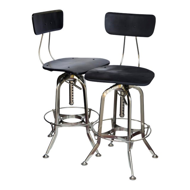 Vintage Restoration Hardware, "1940s Vintage Toledo Bar Stool", Pr. For Sale