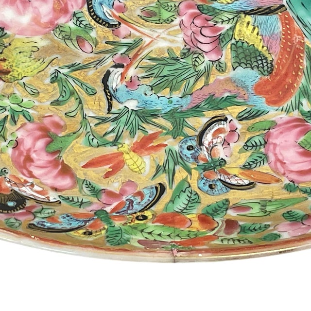 Late 19th Century Chinese Antique Canton Famille Rose Medallion Porcelain Tray 19th Century For Sale - Image 5 of 13