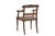 This Vintage Anglo-Indian Teakwood Armchair is handcrafted from solid teakwood, featuring elegantly curved arms, turned...