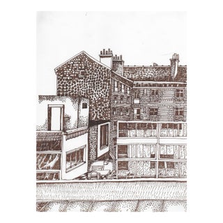 Ron Yrabedra Rooftop Drawing For Sale