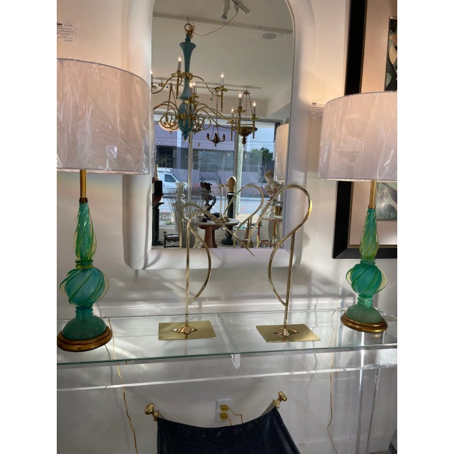 1960s-70s Brass Stylized Egret Figures - a Set of 2 For Sale - Image 11 of 13