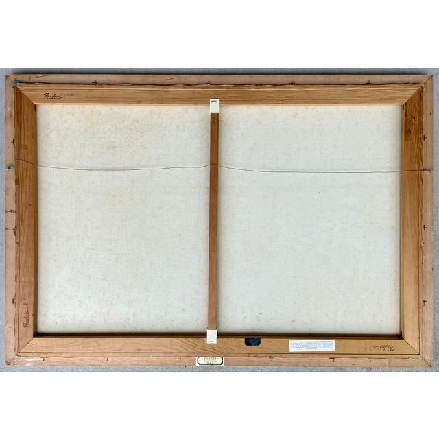 Asian Countryside Life Scene Oil on Canvas by Joyce Saina 1988 For Sale - Image 10 of 10