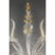 Contemporary Italian Wall Sconce in Clear Murano Glass with Gold Floral Motifs by Simoeng For Sale - Image 3 of 6