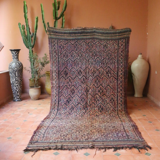 Textile Handmade Moroccan Talsint Rug - 5'9" X 11'3" Ft For Sale - Image 7 of 8