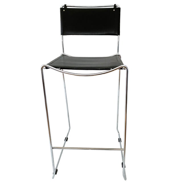 1990s Italian Style Stacking Counter Chairs Set of Four For Sale - Image 12 of 16