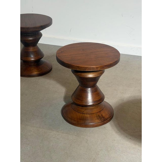 Sculptural Conical Stool in Mahogany For Sale - Image 5 of 8