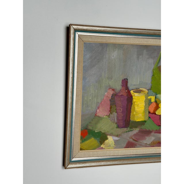 Lupin, Cubist Still Life, 1950s-1960s, Oil on Canvas, Framed For Sale - Image 4 of 18