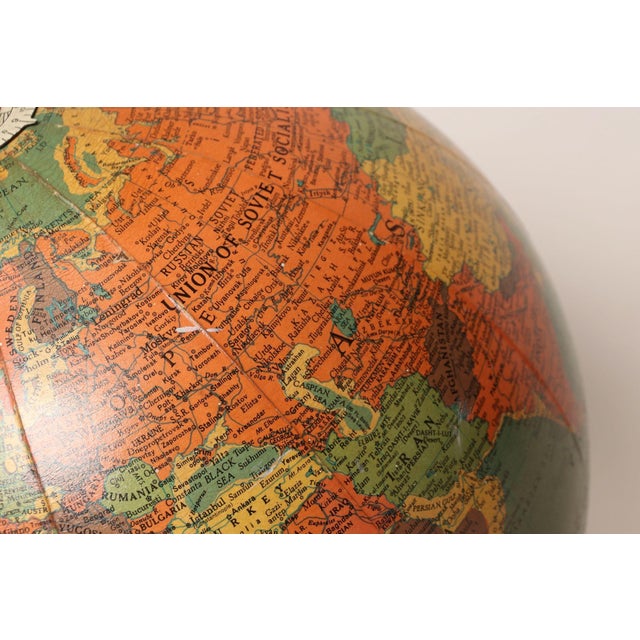 Mid-Century American Modern Illuminated 12" Library Globe by Replogle For Sale - Image 11 of 18