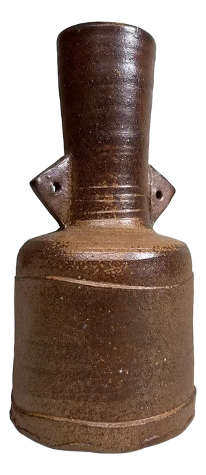 Vintage Japanese Bizen Yaki Ikebana Flower Vase, 1950s