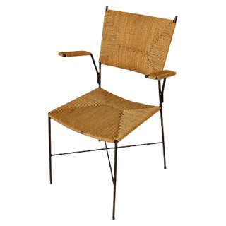 Rattan Side Chair from Eisen and Drahtwerke Erlau, 1950s For Sale