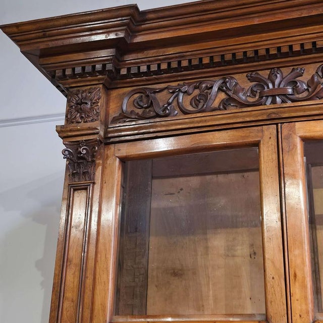 Brown French Walnut Glazed Kitchen Dresser For Sale - Image 8 of 18