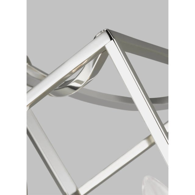 Chapman & Myers by Visual Comfort Studio Southold Mini Lantern, Polished Nickel For Sale - Image 4 of 5