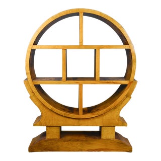 Mid Century Style Open Round Bookcase For Sale