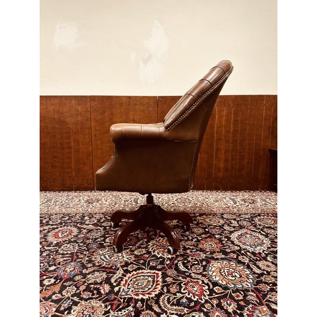 English Chesterfield Director Chair For Sale - Image 3 of 8