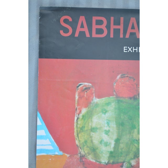 2000 - 2009 2002 Sabhan Adam Signed & Inscribed Zara Gallery Amman Exhibition Poster For Sale - Image 5 of 8