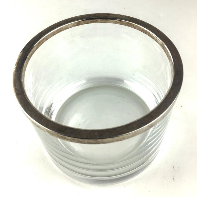Silverplated Rimmed Glass Trinket Dish or Salt Cellar For Sale In Portland, ME - Image 6 of 8