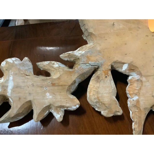 Taupe Early 20th Century Pair of Carved Putti Decorative Wall Plaques For Sale - Image 8 of 10