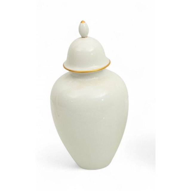 19th Century Porcelain Decorative Urn With Hand-Painted Puce Landscapes, Germany For Sale In New York - Image 6 of 8