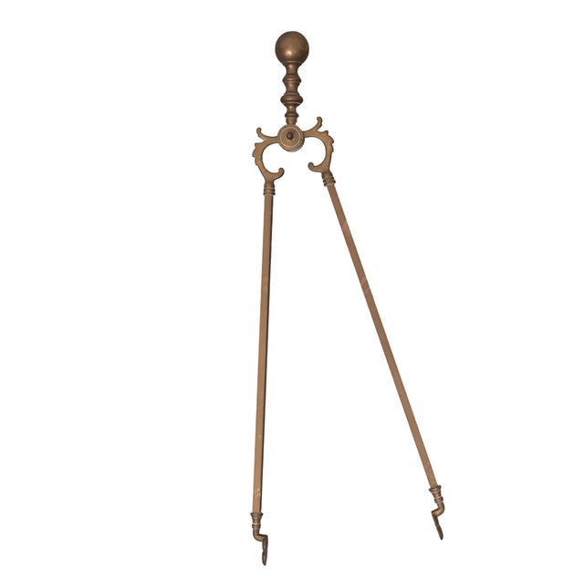 Antique Brass Fireplace Tools, 1880s, Set of 4 For Sale - Image 4 of 16