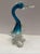 Italian Vintage Murano Style Art Glass Bird Blue Clear Hand Blown Italian Figurine For Sale - Image 3 of 8