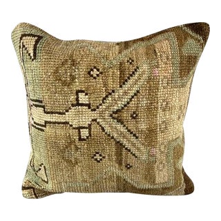 20 x 20 Rug Pillow Turkish Sapphire Turkish Pillow Cushion Cover For Sale