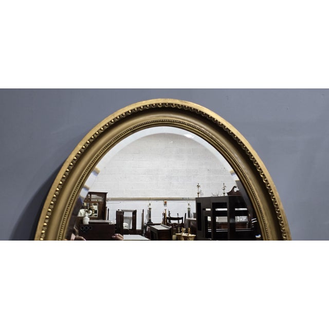 Victorian Oval Gilt Mirror, 1880s For Sale - Image 3 of 8