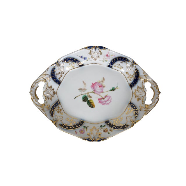Victorian Antique Cobalt Blue & Gold Tea Coffee Demitasse Cups Dessert Plates China - 27 pcs For Sale - Image 3 of 17