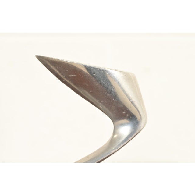 Metal Matthew Hilton Postmodern Aluminum Swan Candlesticks, Pair For Sale - Image 7 of 15