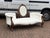 Victorian Walnut and White Leather Sofa with Cabriole Legs For Sale - Image 15 of 16