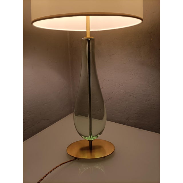 Mod 2206 Table Lamp in Brass and Glass by Max Ingrand for Fontana Arte, 1950s For Sale - Image 10 of 13