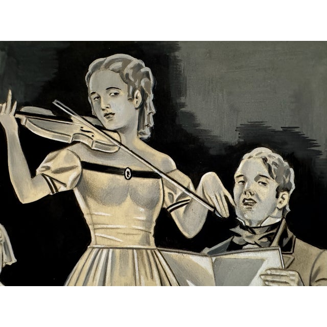 Original graphite pencil drawing by American artist and illustrator Theodore E. Schrock (1879–1952), depicting a...