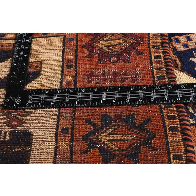 Textile Antique Persian Shiraz Pictorial Rug, 04'07 X 13'03 For Sale - Image 7 of 10