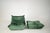 Ligne Roset Togo Lounge Chair in Pistachio Boulcet Fabric by Michel Ducaroy for Ligne Roset, 1973, Set of 2 For Sale - Image 4 of 18